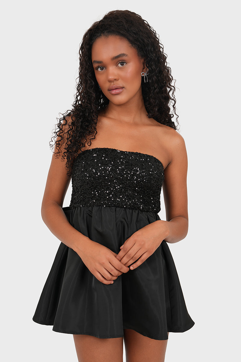 Bow" dress black Meet Me There Bow" dress black Meet Me There