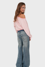 "Casey” wide leg jeans blue