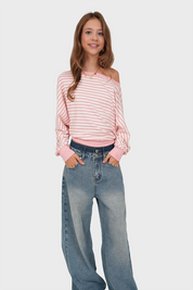 "Casey” wide leg jeans blue