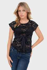 "Cherie" top navy