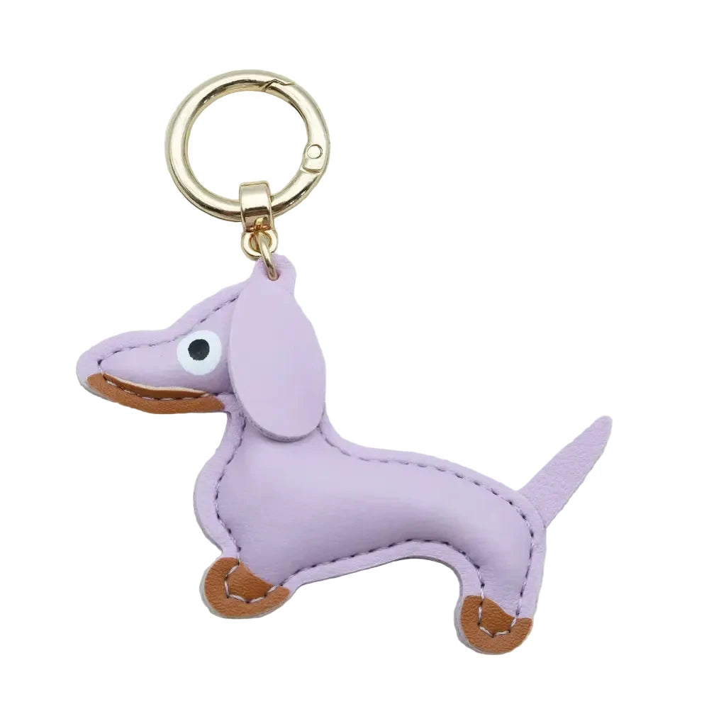 "Sausage dog" bag chain blue lila