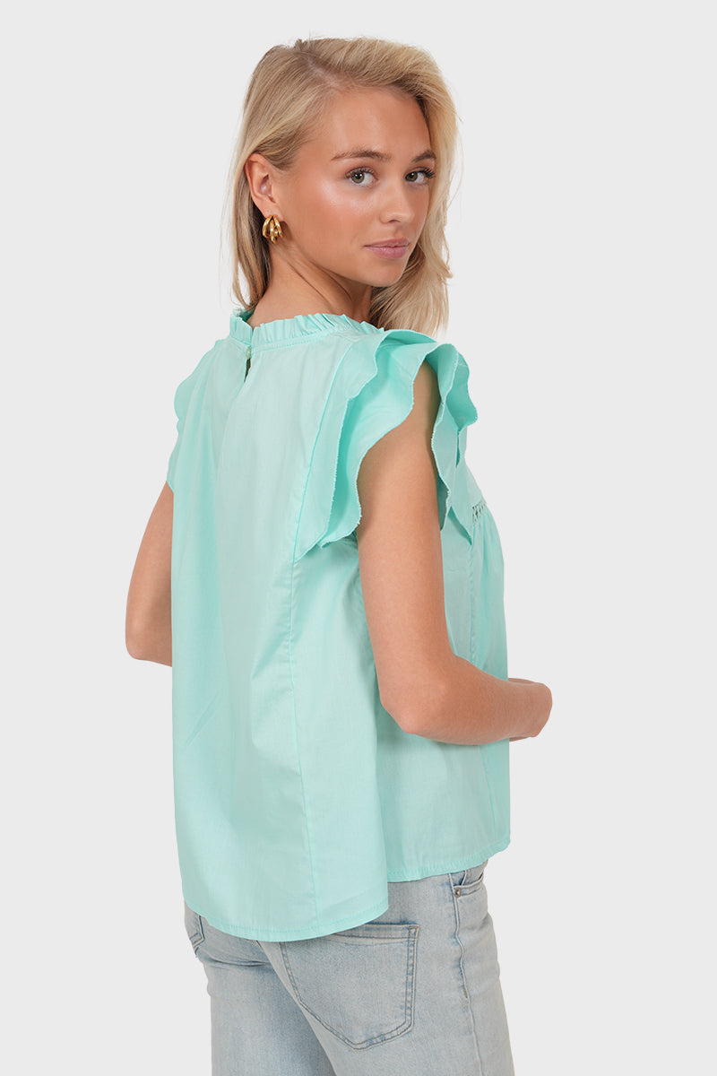 "Dreamy" turquoise blouse
