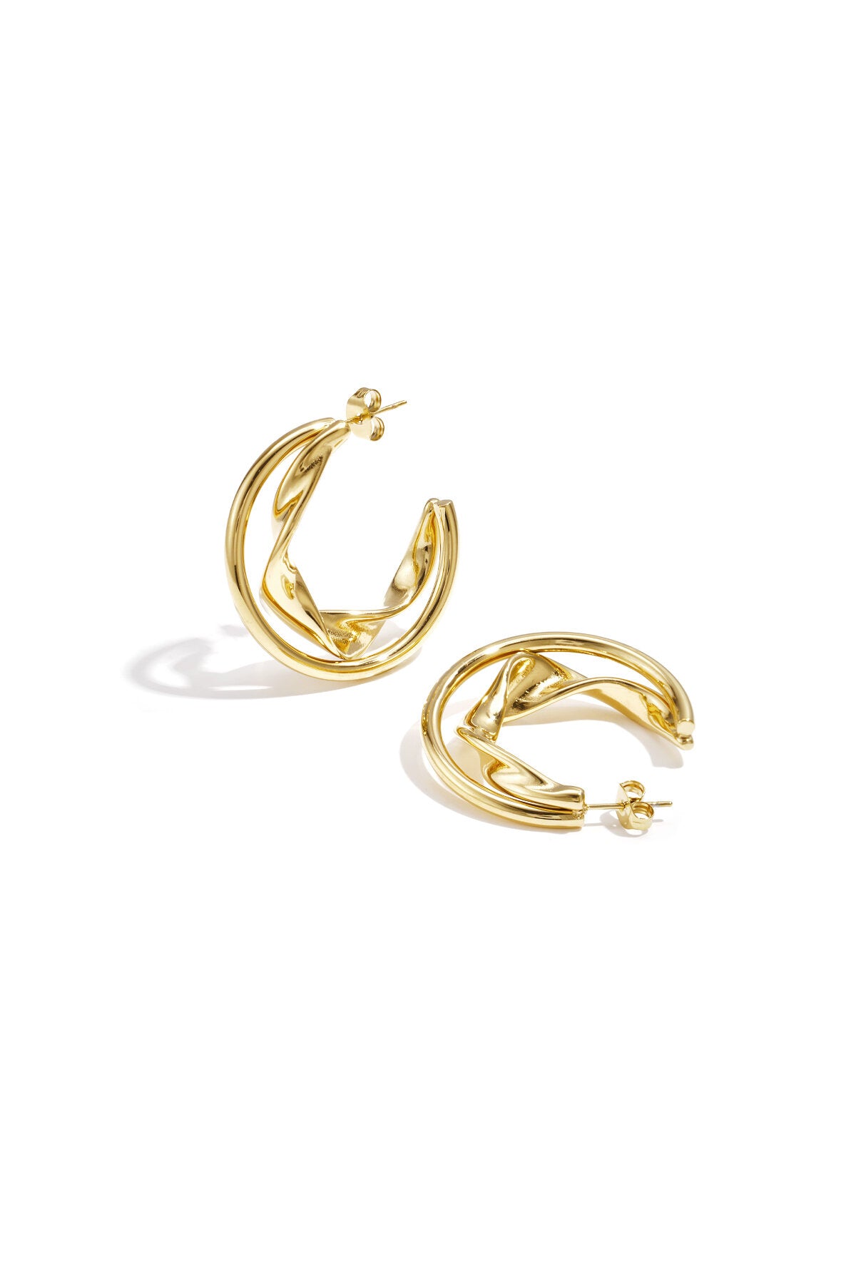 "Double chunky" earrings