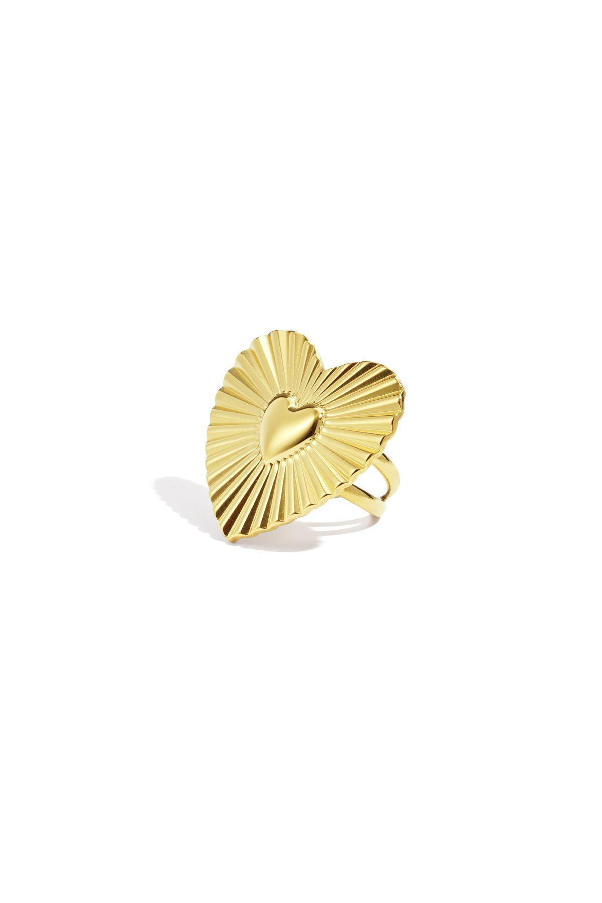 "Bold heart" ring