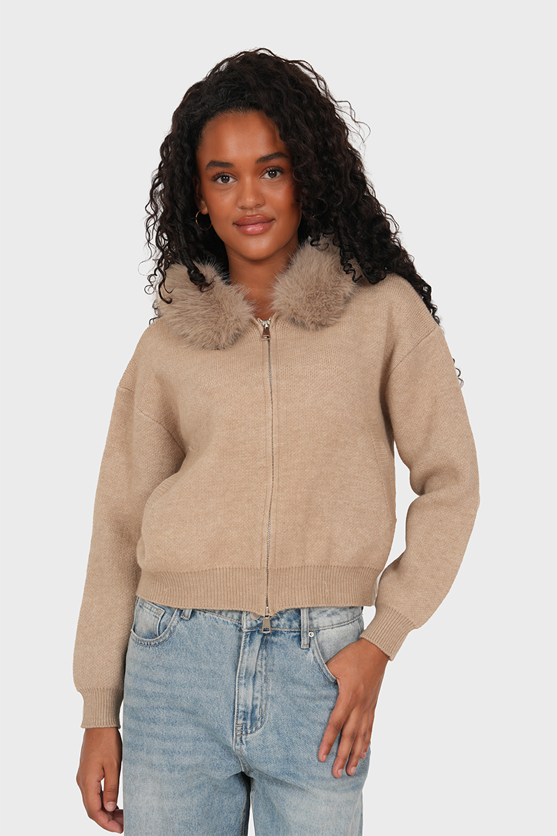 "Frida” cardigan beige