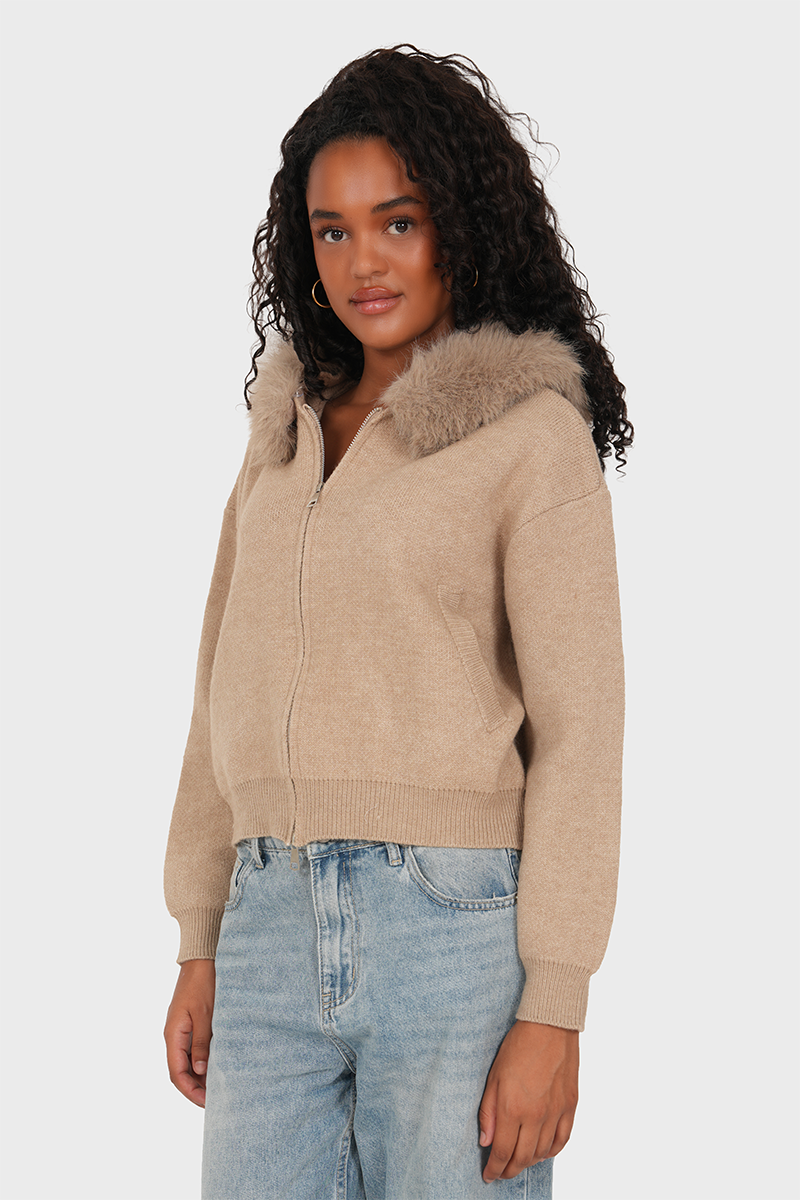"Frida” cardigan beige