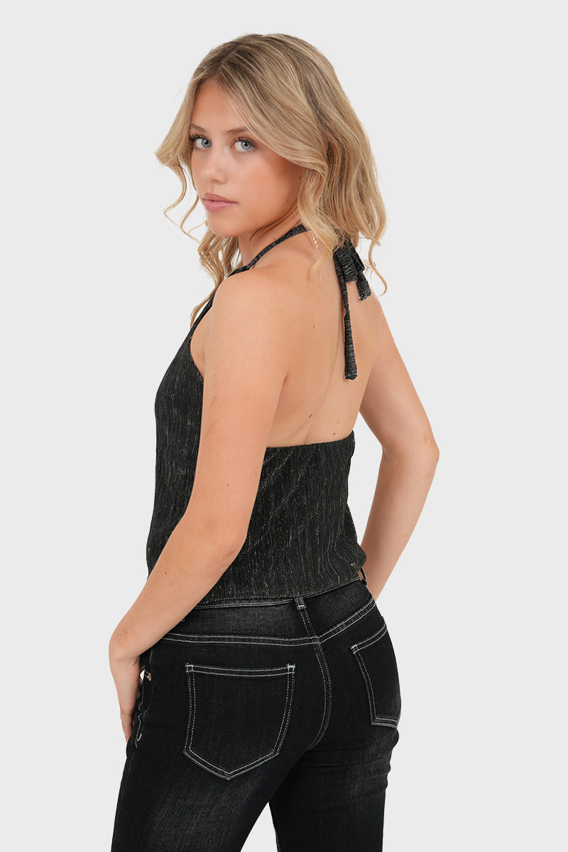 "Glamour" top black