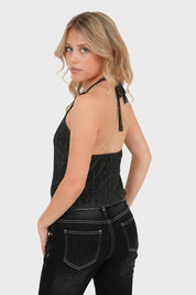 "Glamour" top black
