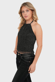 "Glamour" top black