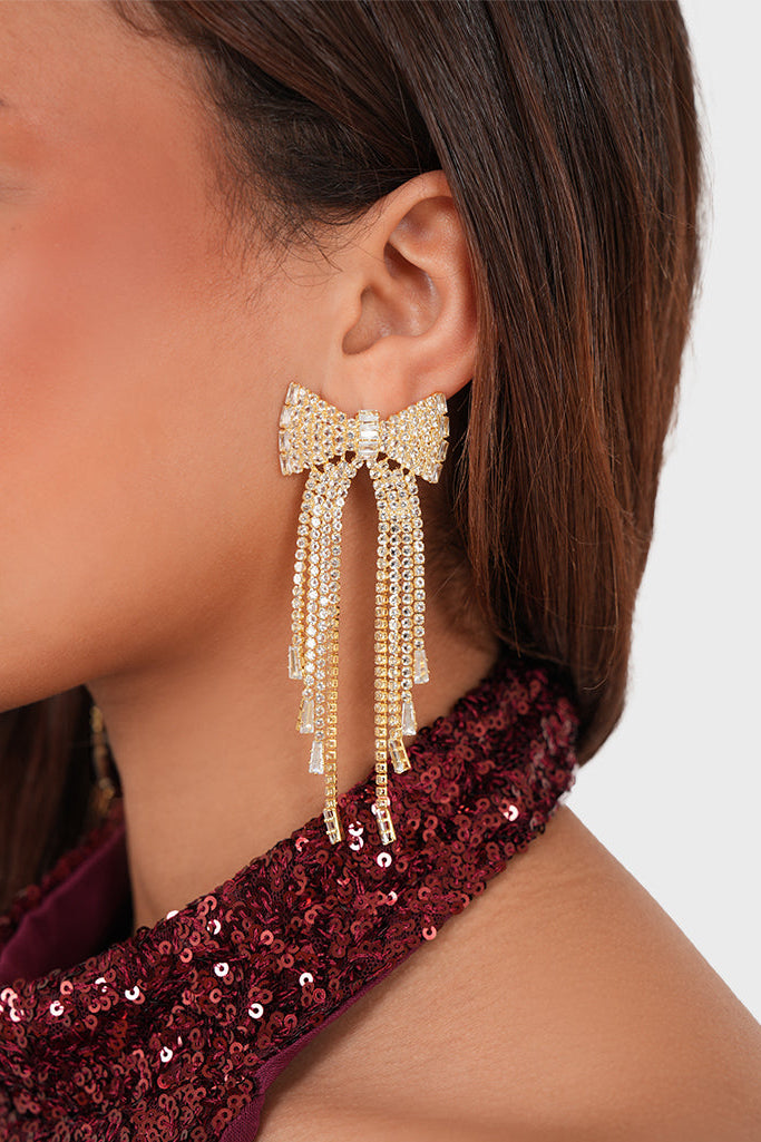 "Ribbon" earrings gold