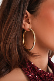 "Sparkly" hoop earrings