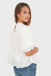 Blusa de "gracia" blanco