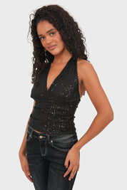 "Lume" top black