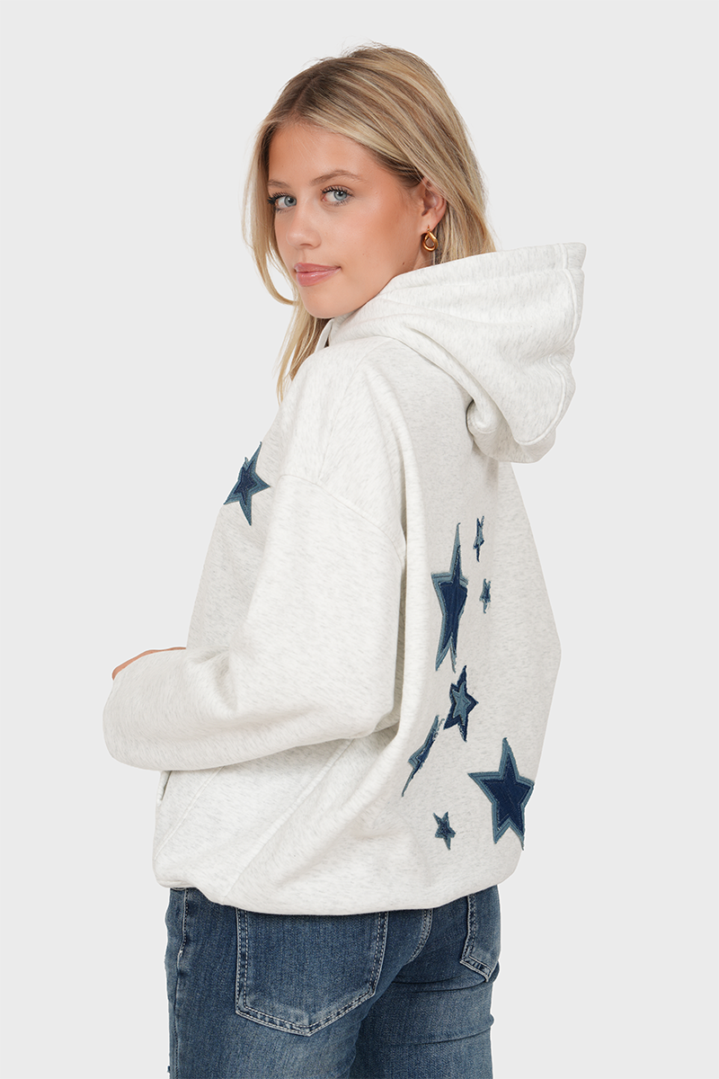 "Classic” stars hoodie grey