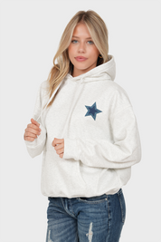 "Classic” stars hoodie grey