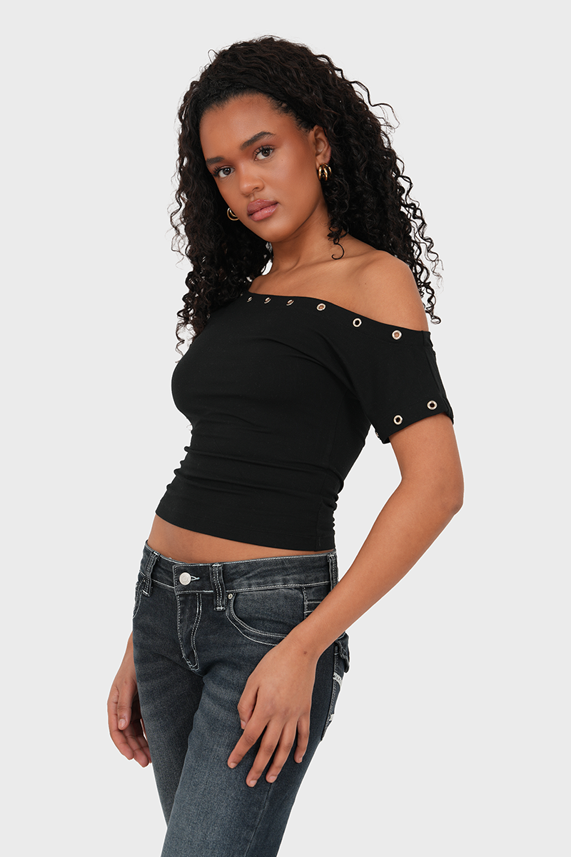 "Zaya" top black