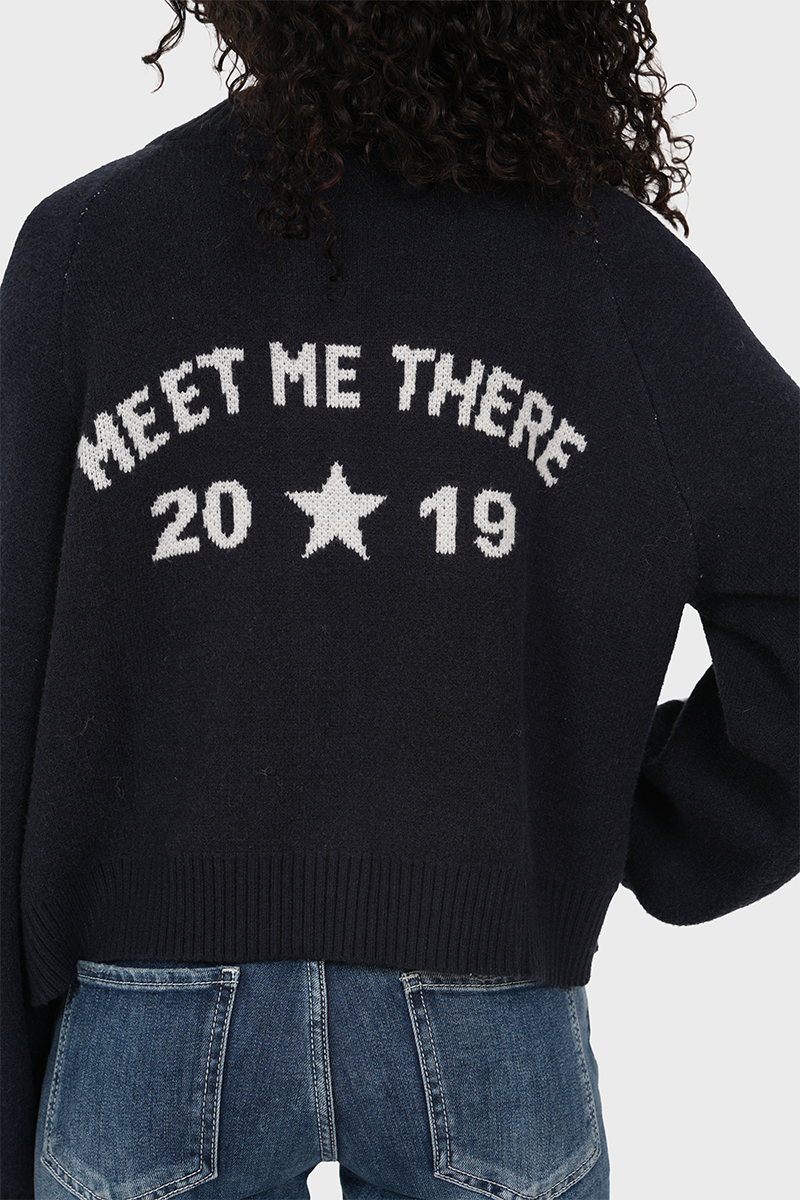 “MMT” cardigan navy
