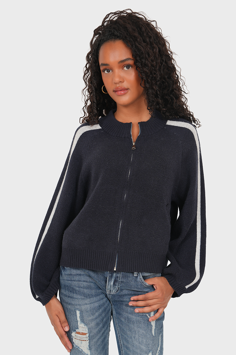 “MMT” cardigan navy