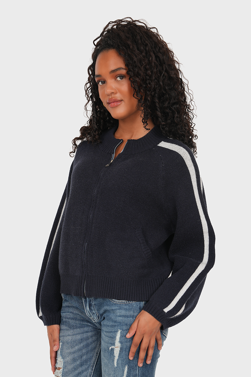 “MMT” cardigan navy