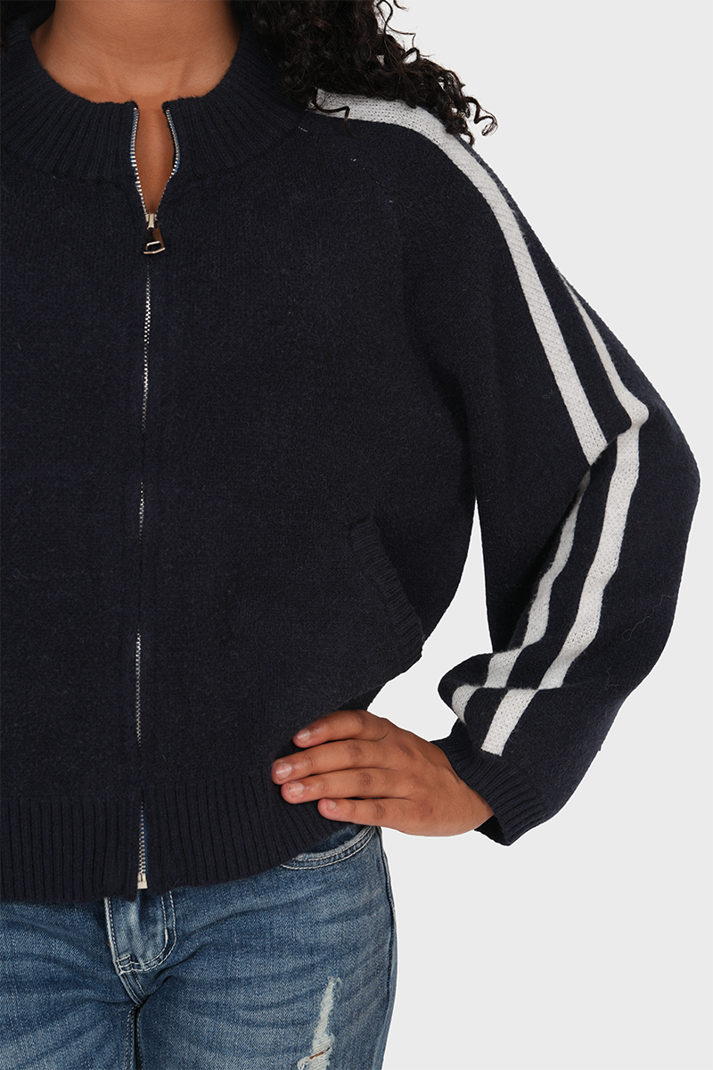 “MMT” cardigan navy