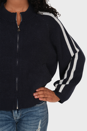 “MMT” cardigan navy