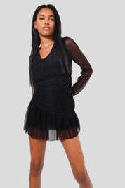 "Nachtfieber" Kleid dunkelschwarz