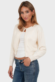 "Pearly" Cardigan Beige