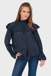 "May" blouse dark blue