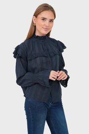 "May" blouse dark blue