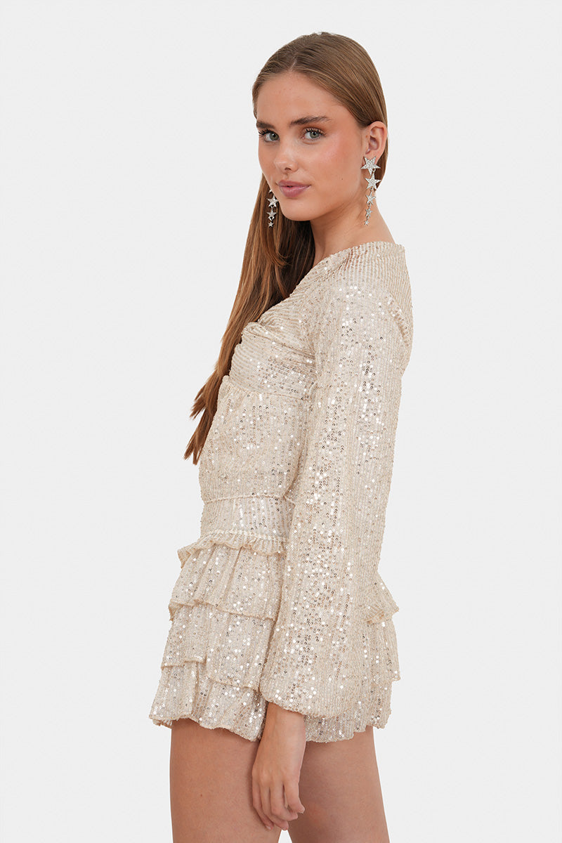 "Roxy" top champagne