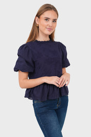 "Grace" blus marinblå