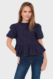 "Grace" blus marinblå