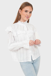 "May" white blouse