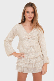 "Roxy" top champagne