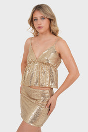 "Kendall" top gold