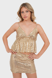 "Kendall" top gold
