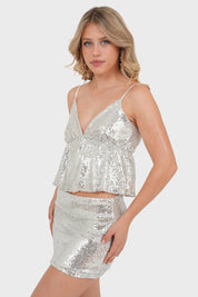"Kendall" top silver