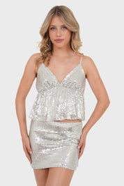 "Kendall" top silver