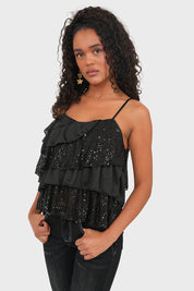 "Millie" top black