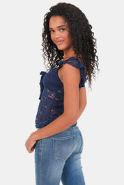 "Luna" top navy
