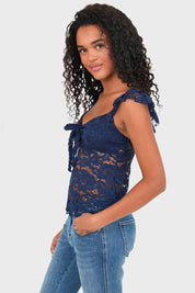 "Luna" top navy