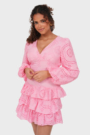 "Lacey" hot pink dress