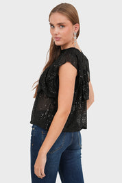 "Lottie" Top Black