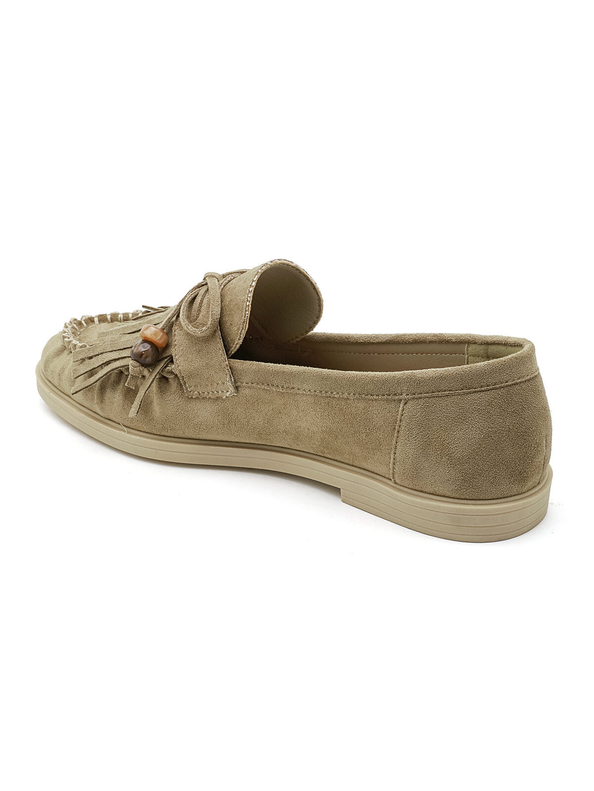 "Fringe" loafers green