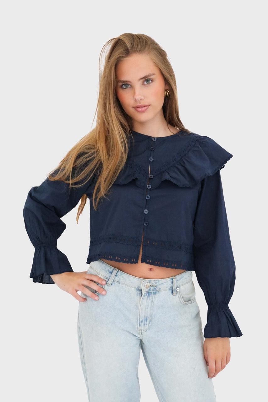 "Sweden" blouse navy