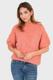 "Noor" sweater coral