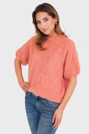 "Noor" sweater coral