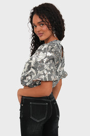 "Sparkly" top silver