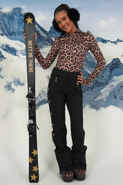 "Starry" ski pants leopard tall