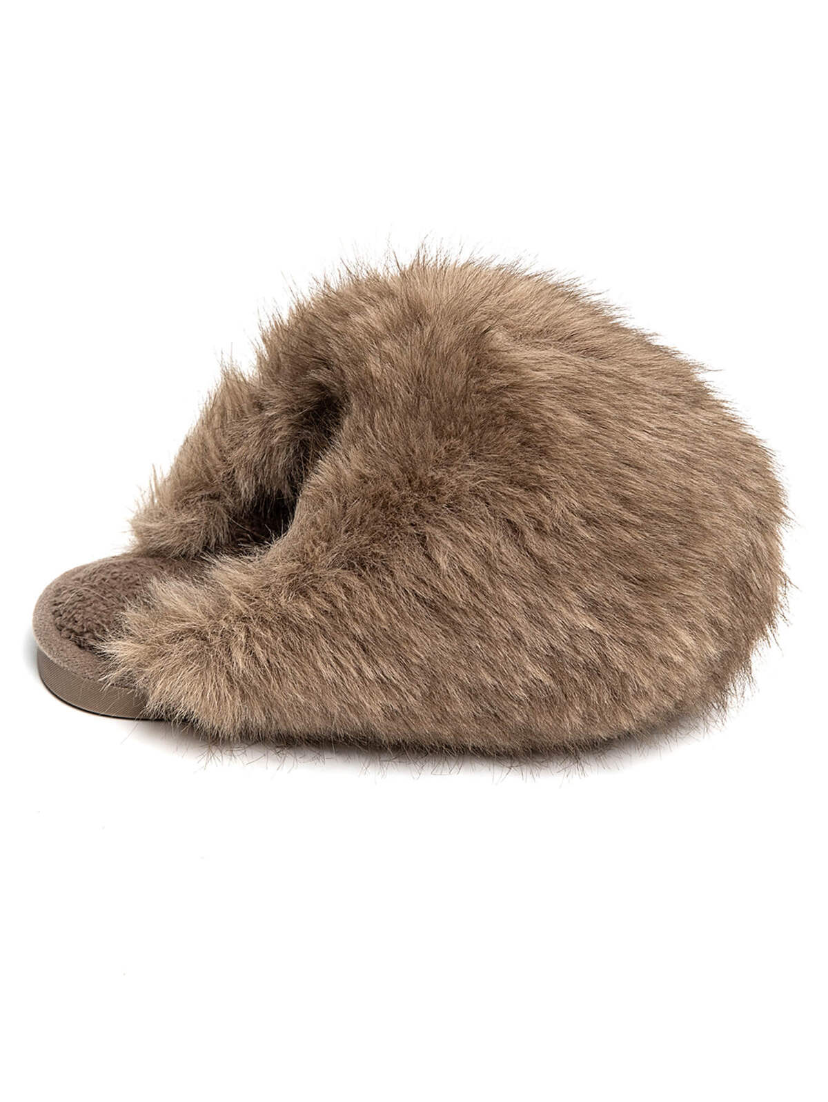 "Fluffy" slippers brown